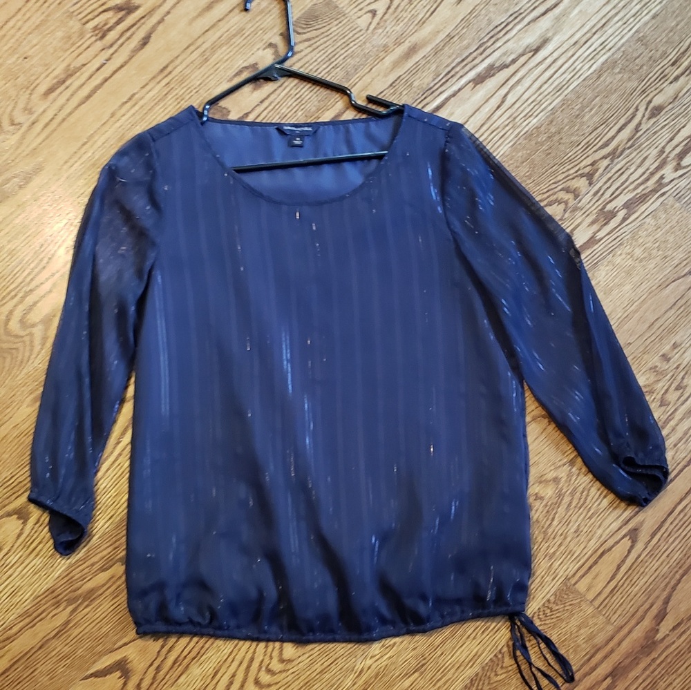 EUC Banana Republic Navy/Gold blouse, Sz M